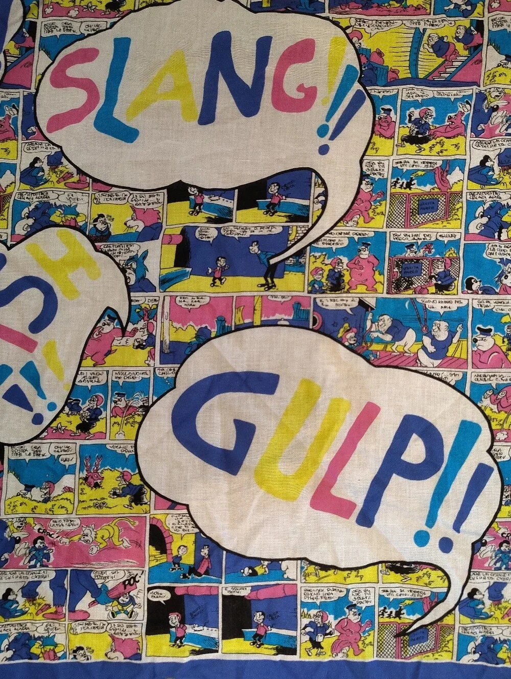 VTG Pop Art Comic Book Bandana Scarf Slang Bang Splash Gulp Retro
